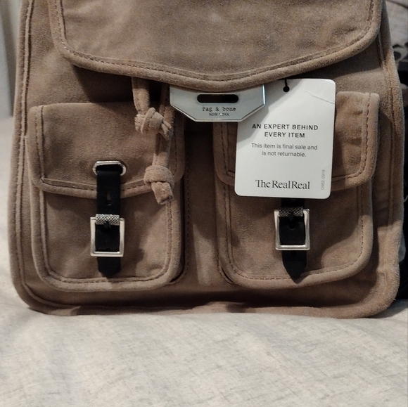 NWT Rag & Bone Tan Suede Small Backpack - Picture 5 of 11